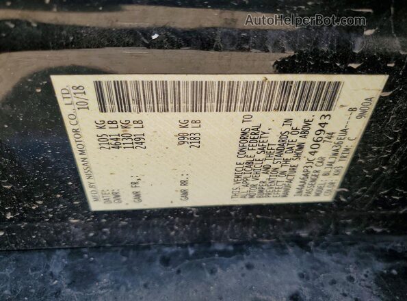 1N4AA6AP3JC406943 2018 NISSAN MAXIMA Black Շարժիչի բաժամունքի տեսք