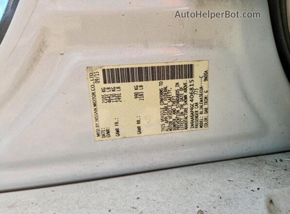 1N4AA6AP4GC406815 2016 NISSAN MAXIMA White Widok komory silnika
