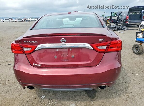 1N4AA6AP4GC416289 2016 NISSAN MAXIMA Maroon Вид ззаду