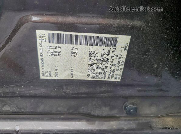 1N4AA6AP4GC429530 2016 NISSAN MAXIMA Brown Vista del compartimento del motor