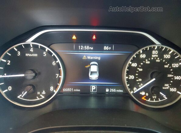 1N4AA6AP4HC452291 2017 NISSAN MAXIMA White Instrument cluster view