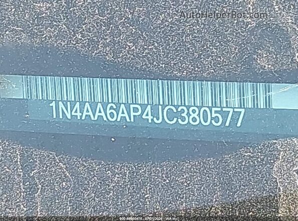 1N4AA6AP4JC380577 2018 NISSAN MAXIMA Black Вид підкапотного простору