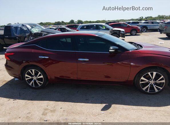 1N4AA6AP5GC422697 2016 NISSAN MAXIMA Red ხელსაწყოთა პანელის ხედი