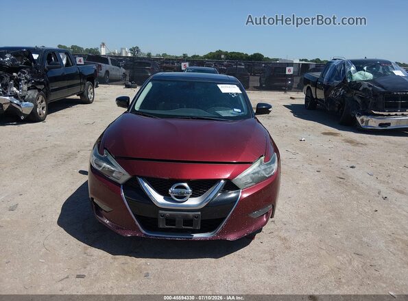 1N4AA6AP5GC422697 2016 NISSAN MAXIMA Red წინა პანელის ხედი