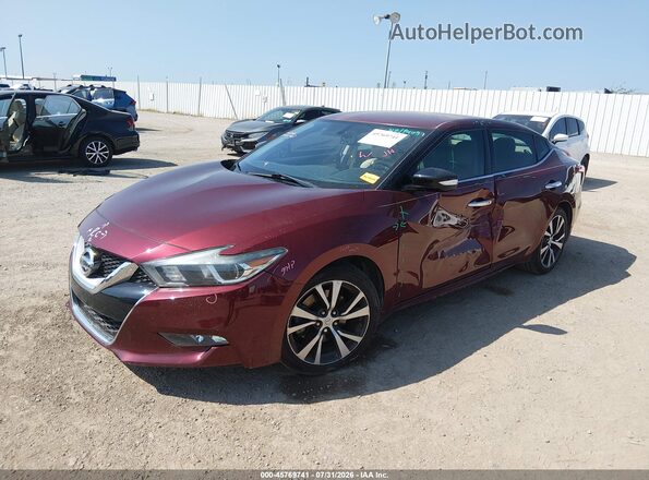 1N4AA6AP5GC428533 2016 NISSAN MAXIMA Red წინა მარცხენა ხედი სამი მეოთხედიდან