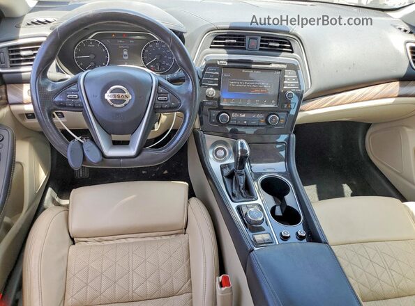 1N4AA6AP5HC434818 2017 NISSAN MAXIMA Blue Вид панелі приладів