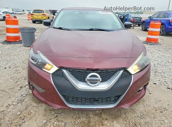 1N4AA6AP5JC393886 2018 NISSAN MAXIMA Maroon Widok z przodu