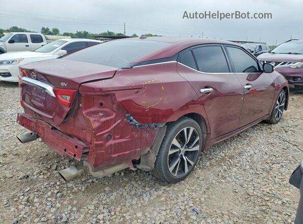 1N4AA6AP5JC393886 2018 NISSAN MAXIMA Maroon Tył prawy