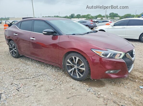 1N4AA6AP5JC393886 2018 NISSAN MAXIMA Maroon Przód prawy