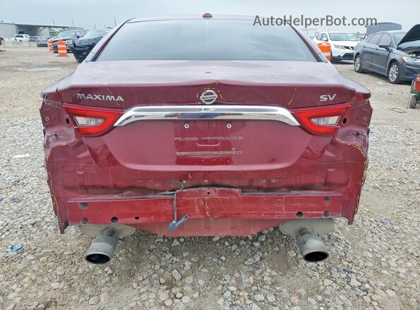 1N4AA6AP5JC393886 2018 NISSAN MAXIMA Maroon Widok z tyłu