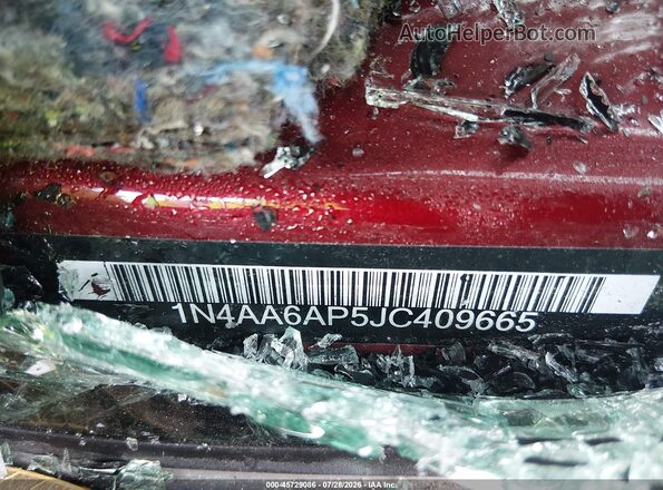 1N4AA6AP5JC409665 2018 NISSAN MAXIMA Red Շարժիչի բաժամունքի տեսք
