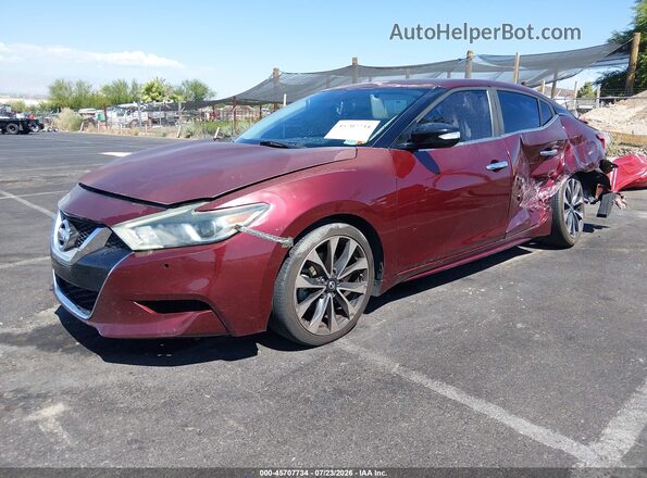 1N4AA6AP6GC425687 2016 NISSAN MAXIMA Burgundy Առջևի ձախ երեք քառորդ տեսարան