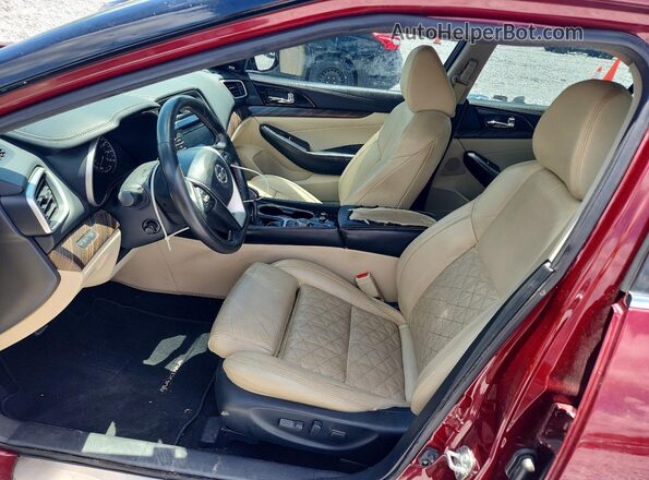 1N4AA6AP6HC374810 2017 NISSAN MAXIMA Red Вид салону спереду