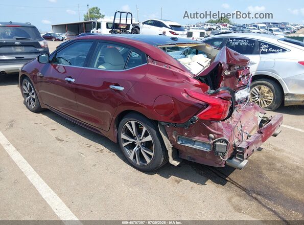 1N4AA6AP6HC377397 2017 NISSAN MAXIMA Maroon Задня ліва чверть