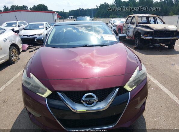 1N4AA6AP6HC377397 2017 NISSAN MAXIMA Maroon Вид задньої частини салону