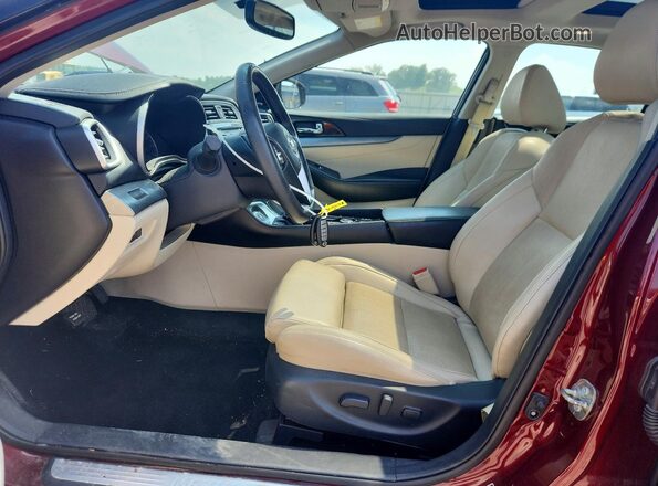 1N4AA6AP6HC398640 2017 NISSAN MAXIMA Бордовый Вид салона спереди