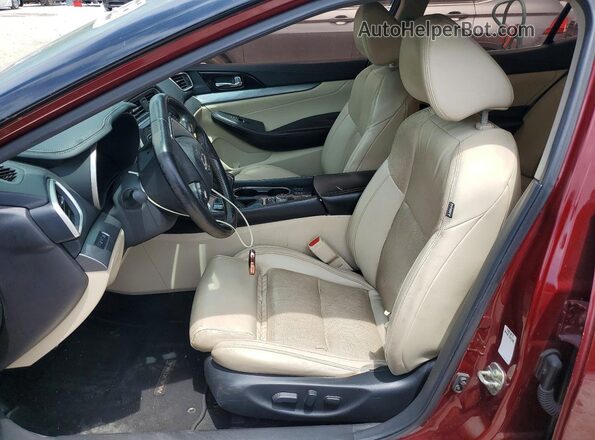 1N4AA6AP6HC404971 2017 NISSAN MAXIMA Red Widok wnętrza z przodu