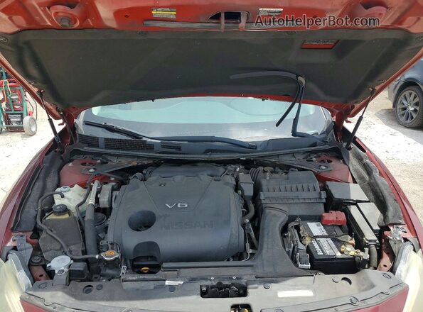 1N4AA6AP6HC404971 2017 NISSAN MAXIMA Red Widok wnętrza z tyłu