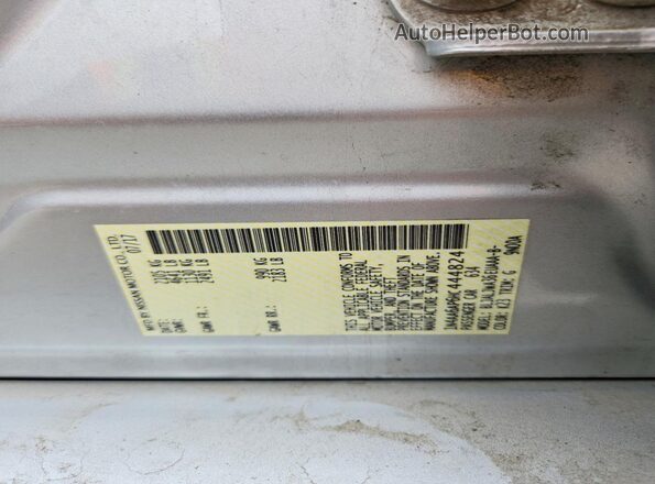 1N4AA6AP6HC444824 2017 NISSAN MAXIMA Silver Вид наклейки з VIN-кодом