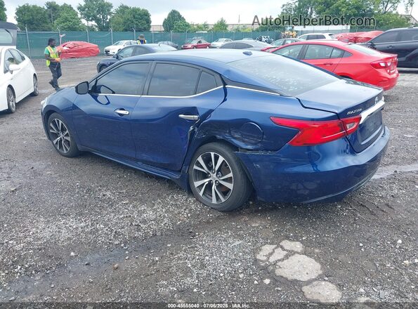 1N4AA6AP6JC369533 2018 NISSAN MAXIMA Синий Задняя левая четверть