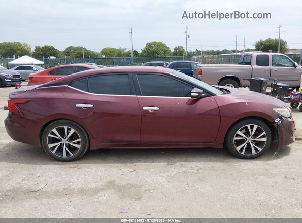 1N4AA6AP6JC381424 2018 NISSAN MAXIMA Purple Vista interior trasera