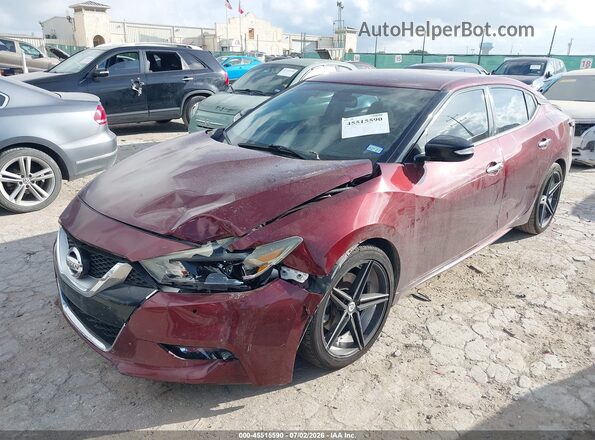 1N4AA6AP7GC388519 2016 NISSAN MAXIMA Red Առջևի ձախ երեք քառորդ տեսարան