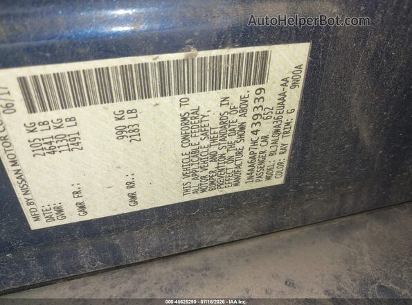 1N4AA6AP7HC439339 2017 NISSAN MAXIMA Blue Շարժիչի բաժամունքի տեսք