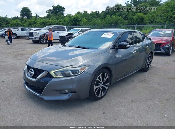 1N4AA6AP7JC377964 2018 NISSAN MAXIMA Gray Առջևի ձախ երեք քառորդ տեսարան