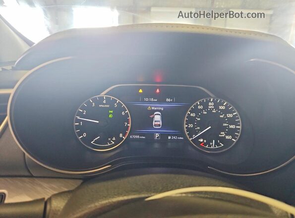 1N4AA6AP7JC389922 2018 NISSAN MAXIMA White Instrument cluster view