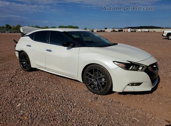 1N4AA6AP7JC392898 2018 NISSAN MAXIMA Белый Передняя правая четверть