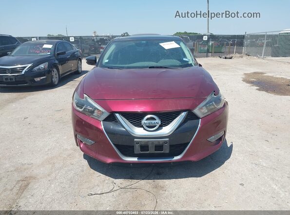 1N4AA6AP8GC448050 2016 NISSAN MAXIMA Red ხელსაწყოთა პანელის ხედი