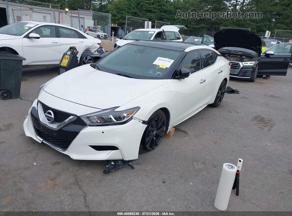 1N4AA6AP8HC424106 2017 NISSAN MAXIMA White Առջևի ձախ երեք քառորդ տեսարան