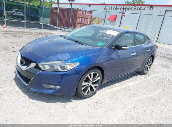 1N4AA6AP8HC450110 2017 NISSAN MAXIMA Синий Передняя левая четверть