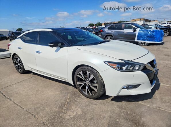 1N4AA6AP8JC388116 2018 NISSAN MAXIMA Белый Передняя правая четверть
