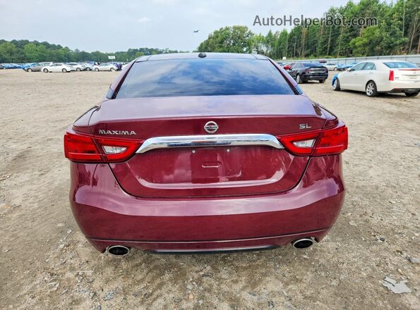 1N4AA6AP8JC404122 2018 NISSAN MAXIMA Maroon Вид ззаду