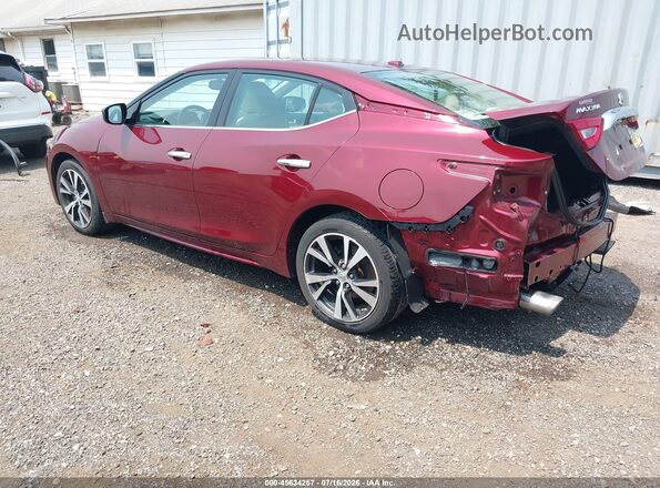 1N4AA6AP9GC397464 2016 NISSAN MAXIMA Красный Задняя левая четверть