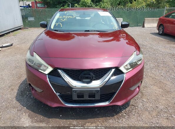 1N4AA6AP9GC397464 2016 NISSAN MAXIMA Красный Вид задней части салона