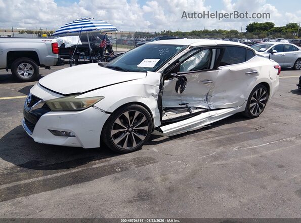 1N4AA6AP9GC430205 2016 NISSAN MAXIMA Белый Передняя левая четверть