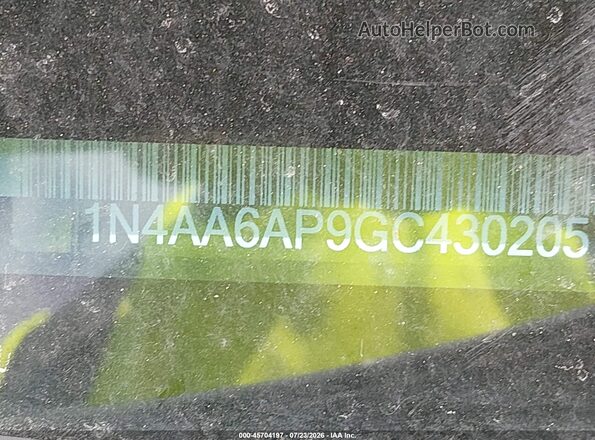 1N4AA6AP9GC430205 2016 NISSAN MAXIMA Белый Вид подкапотного пространства