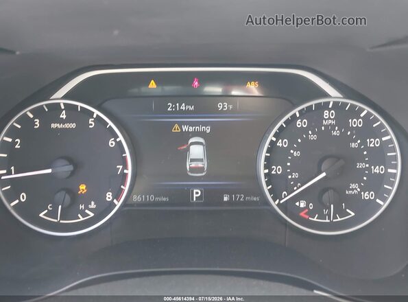 1N4AA6AP9HC382741 2017 NISSAN MAXIMA White Հետևի նստատեղերի տեսք