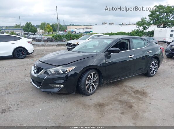 1N4AA6AP9HC437656 2017 NISSAN MAXIMA Black Առջևի ձախ երեք քառորդ տեսարան