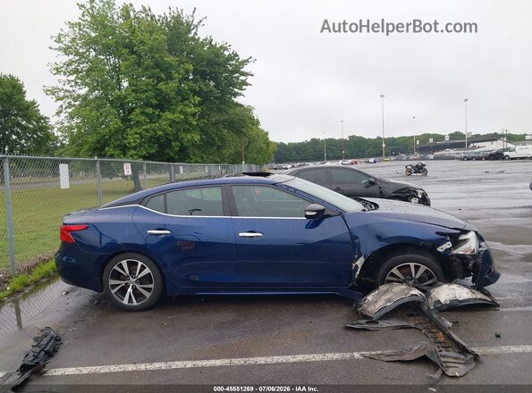 1N4AA6AP9HC444431 2017 NISSAN MAXIMA Blue Widok wnętrza z tyłu
