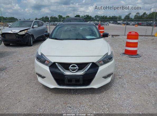 1N4AA6AP9HC455624 2017 NISSAN MAXIMA White Instrument cluster view