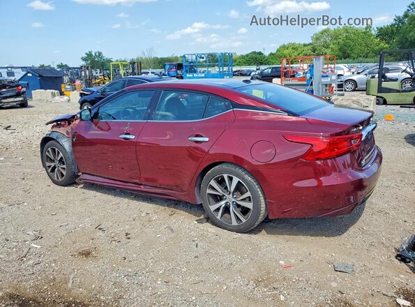 1N4AA6AP9JC365525 2018 NISSAN MAXIMA Бордовый Задняя левая четверть