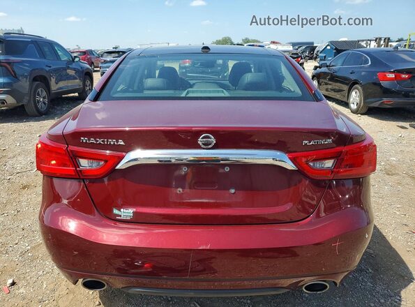1N4AA6AP9JC365525 2018 NISSAN MAXIMA Бордовый Вид сзади