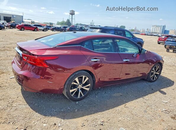 1N4AA6AP9JC365525 2018 NISSAN MAXIMA Бордовый Задняя правая четверть