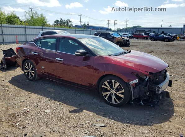 1N4AA6AP9JC365525 2018 NISSAN MAXIMA Бордовый Передняя правая четверть