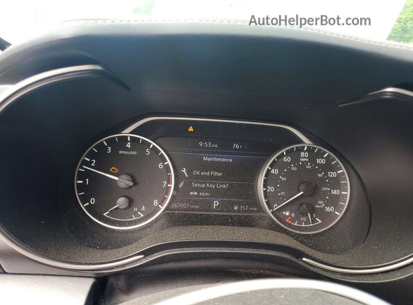 1N4AA6APXGC377868 2016 NISSAN MAXIMA Gray Вид щитка приладів