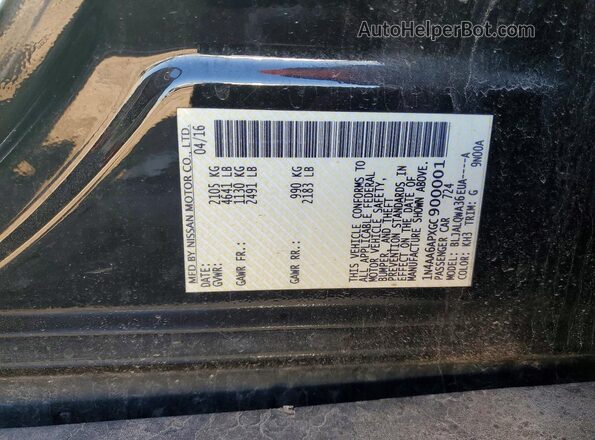 1N4AA6APXGC900001 2016 NISSAN MAXIMA Black VIN sticker view