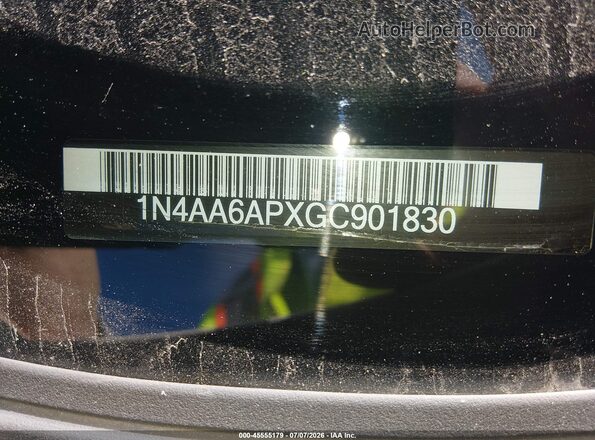 1N4AA6APXGC901830 2016 NISSAN MAXIMA White Widok komory silnika